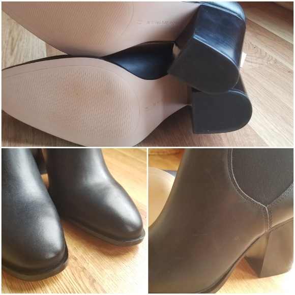 Zara high-heeled leather ankle boots elastic sides - Picture 7 of 7